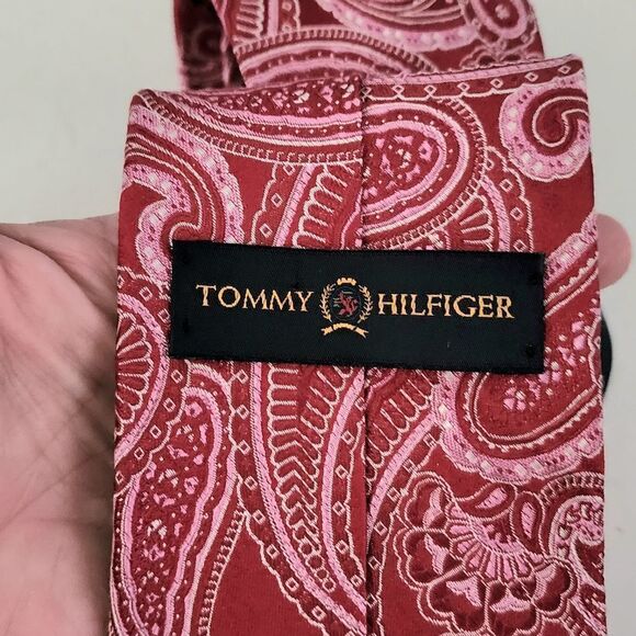 Tommy Hilfiger paisley men's tie - Picture 2 of 3